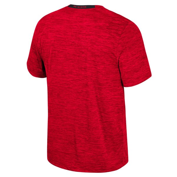 Red Short Sleeve Marled Poly Tee -